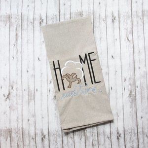 Home Sweet Home Embroidered Towel Brand New